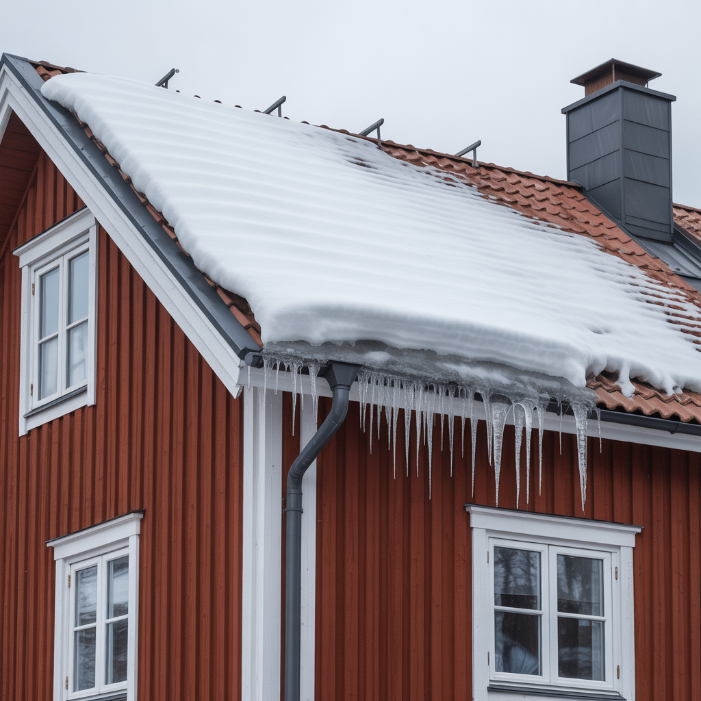 iskanter och istappar vid takfoten orsaker atgarder och kost
